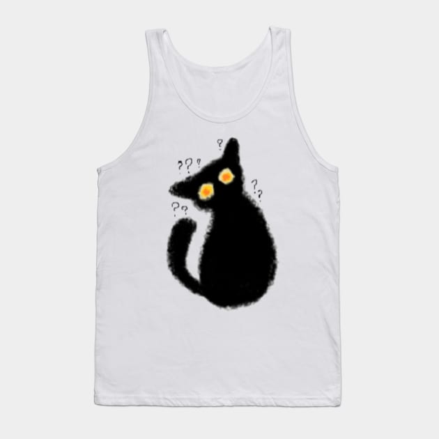 Unsure Cat MS paint Tank Top by Bingust